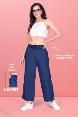 palazzo dark denim