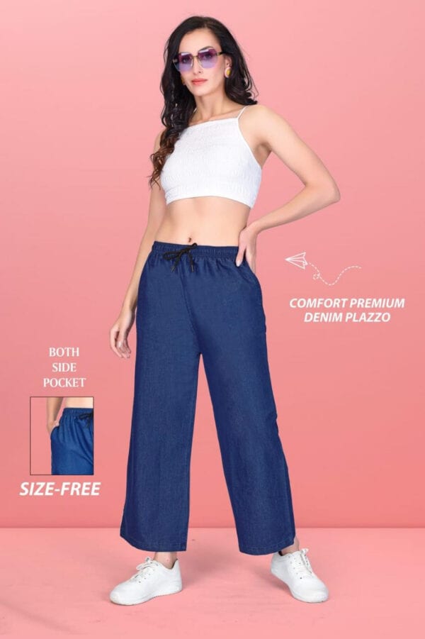 palazzo dark denim