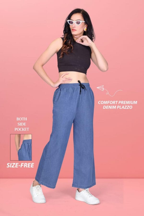 palazzo light denim